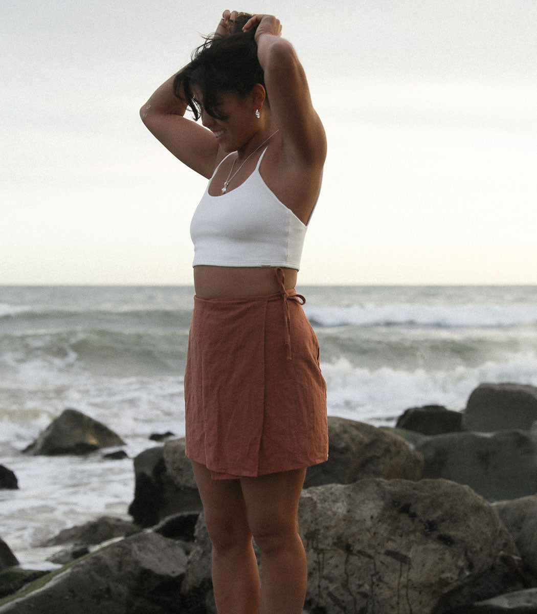Wrap skirt | ALL AROUND - SANDSTONE