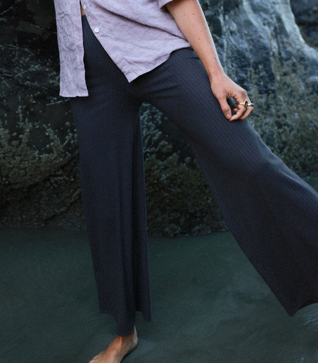 Pantalon ample texturé | FLOWY - STORM