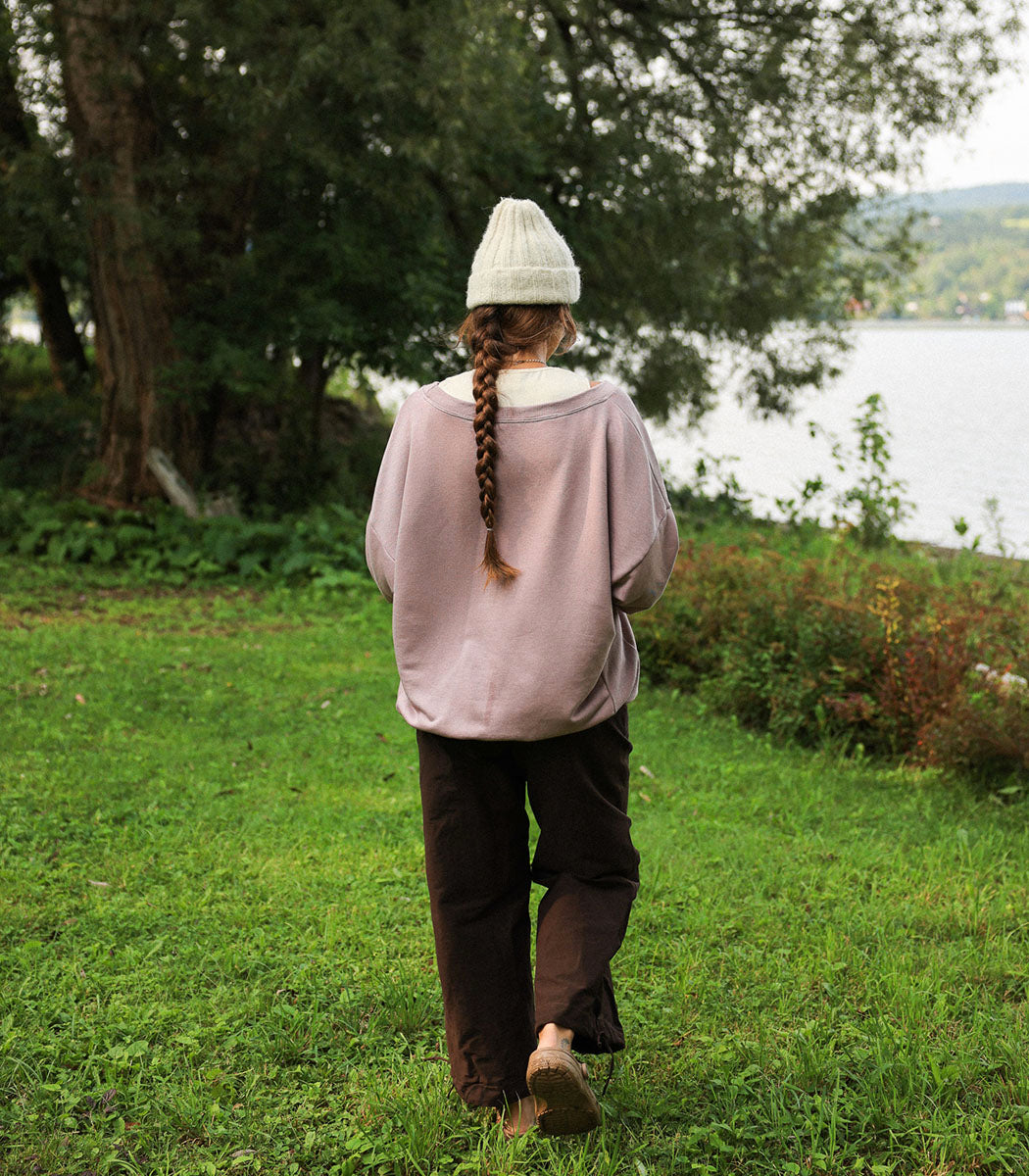 Crewneck French Terry “MARBELLA” - GRANDMA'S BLUSH