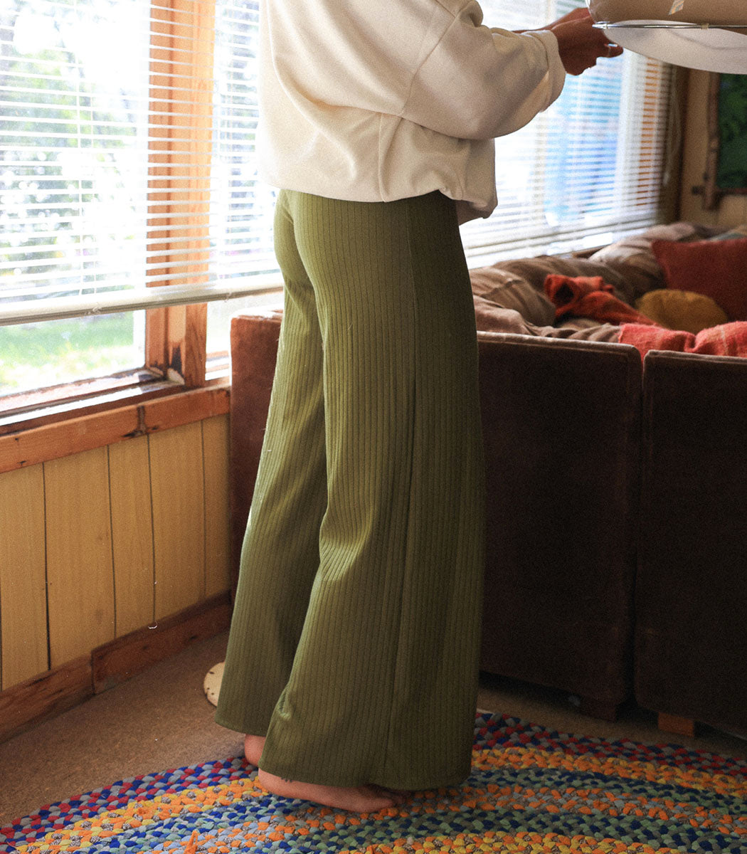 Loose textured pants | FLOWY - CLOVER