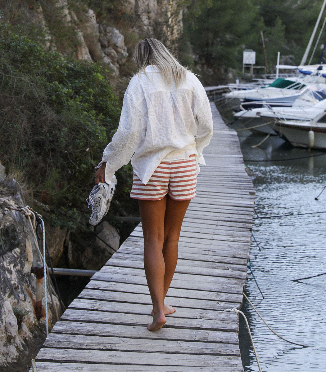 Knit shorts with pockets | MONTPELLIER - MACARON
